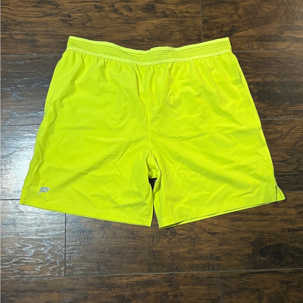 Men's Neon Yellow Athletic Shorts